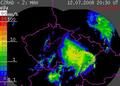 Radarový snímek ČR dne 12. 7. 2008 ve 20.30 hod.