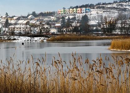 Velké Pavlovice zasypané sněhem