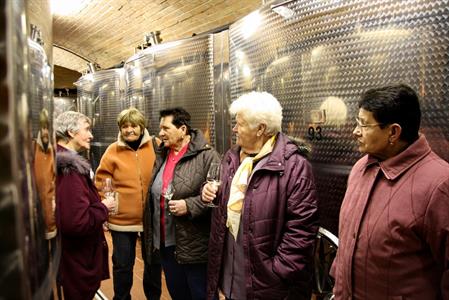 Klub důchodců ve vinařství Baloun