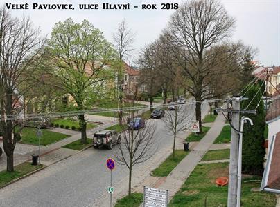Ulice Hlavní v letech 1934, 1959 a 2018