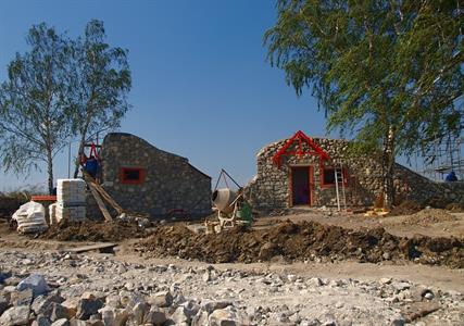 Výstavba rozhledny Slunečná - jaro roku 2009