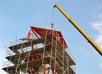 Výstavba rozhledny Slunečná - jaro roku 2009