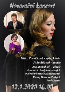 Novoroční koncert Tria Eliška, Jitka & Jan v kostele Nanebevzetí Panny Marie