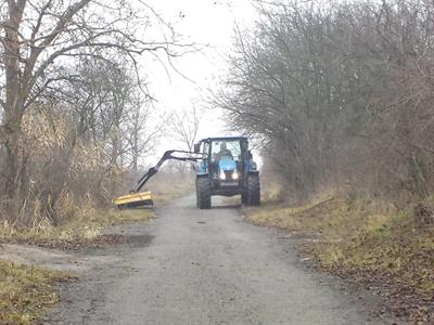 Služby města * Úprava okolí polních cest a mulčování