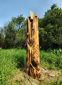 Kultura a umění * Nová dřevěná socha na Záblatské z dílny pana Jana Kamenského