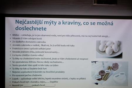 Projekt JAK RELATIVNÍ JE STÁŘÍ * Přednáška o zdravé výživě s Mgr. Ing. Markétou Rozinkovou