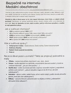 Akce pro seniory * Přednáška na téma Mediální obezřetnost