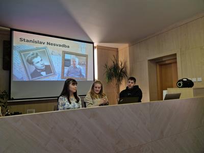 Gymnázium & Městská knihovna * Beseda Příběhy našich sousedů o osudu Pavla Nesvadby se Stanislavem Nesvadbou