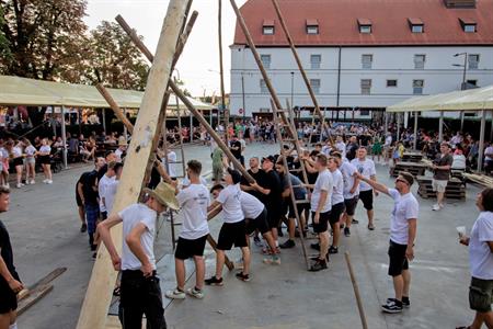 Folklor & tradice * VELKOPAVLOVICKÉ KROJOVANÉ HODY 2024 * Stavění hodovní máje