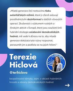 Významné osobnosti a jejich úspěchy * TEREZIE HICLOVÁ novou Mladou delegátkou OSN