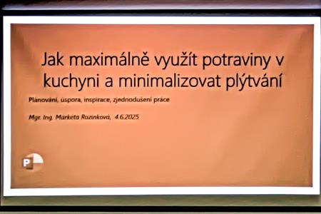 Senioři * Beseda s Mgr. Ing. Markétou Rozinkovou na téma ZDRAVÁ VÝŽIVA 