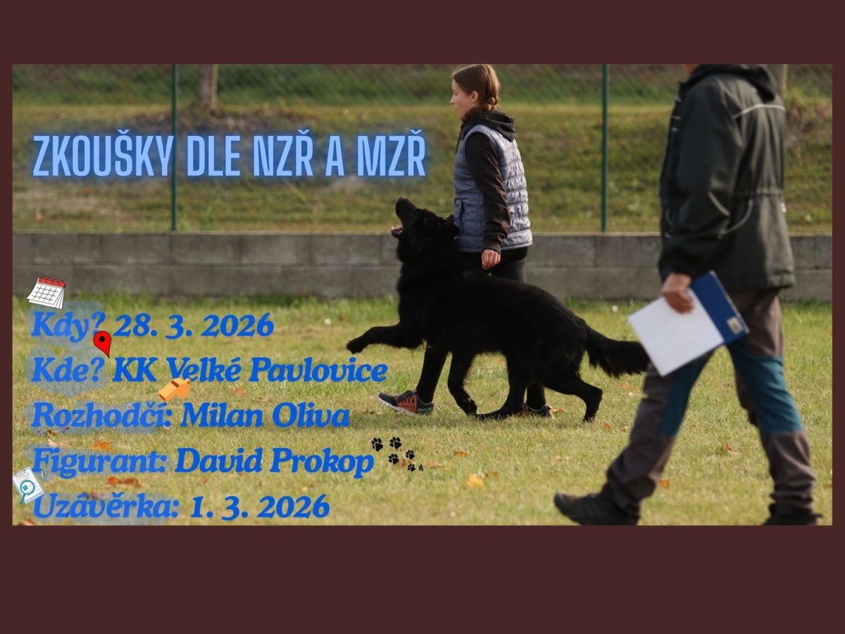 KYNOLOGICKÉ ZKOUŠKY dle NZŘ a MZŘ
