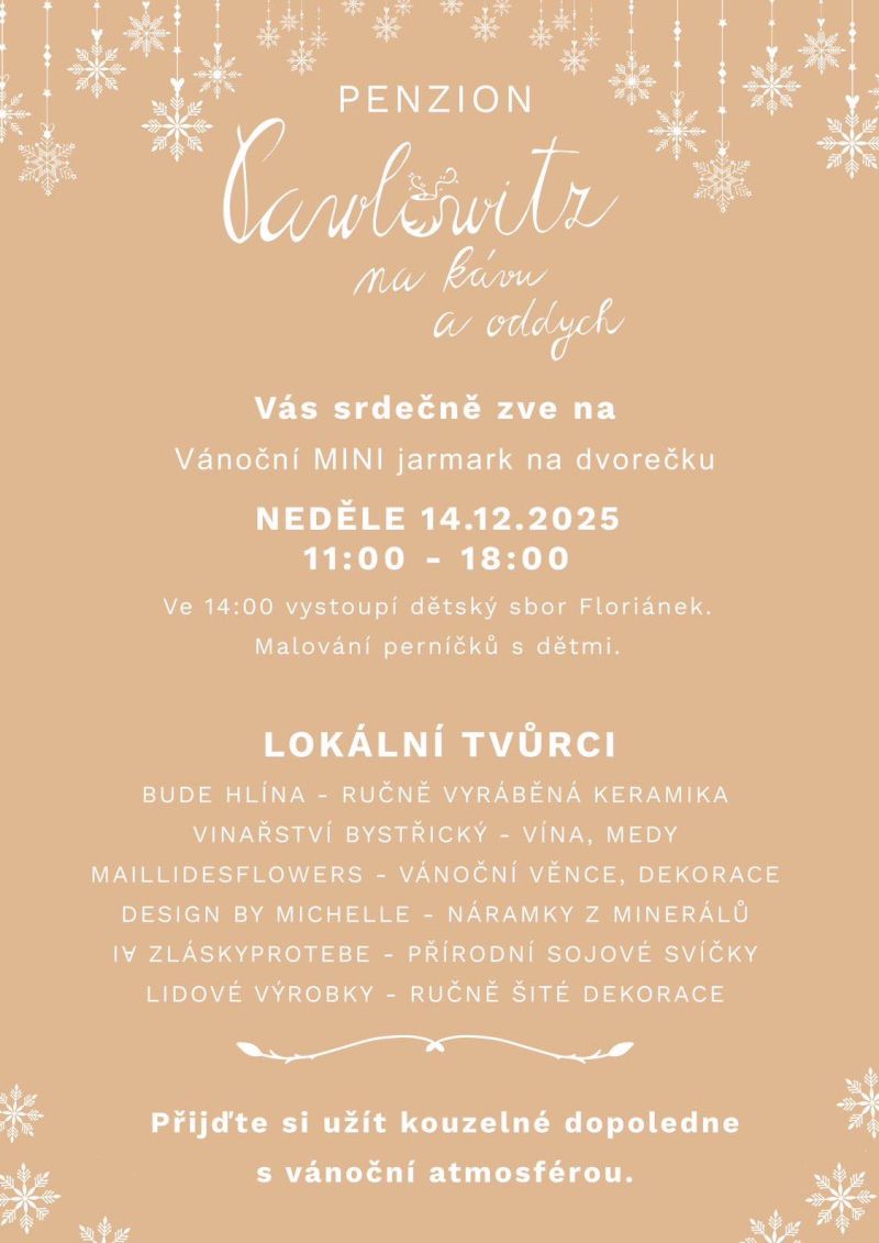 VÁNOČNÍ MINI JARMARK na dvorečku