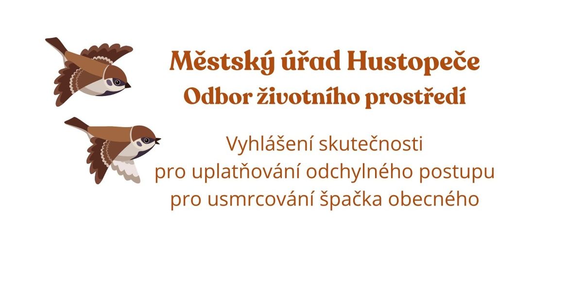 Zprávy z MěÚ Hustopeče - Odbor životního prostředí - usmrcování špačka obecného
