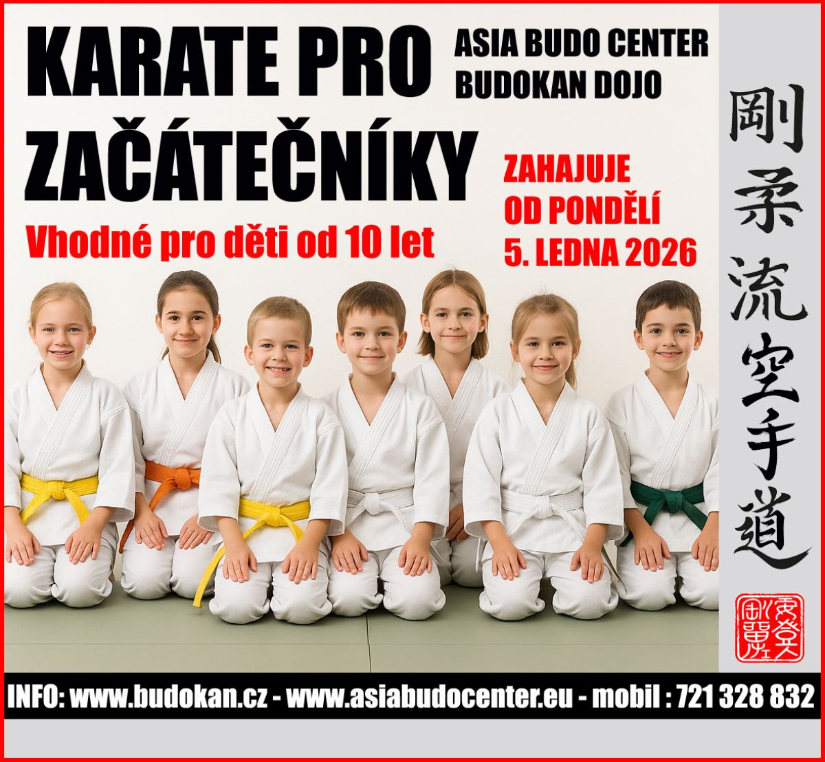 S novým rokem nový kroužek pro děti - KARATE s Asia Budo Center