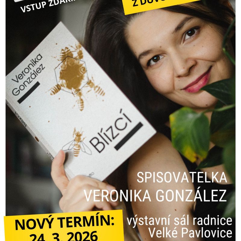 Změna termínu: Zítřejší akce s Veronikou González se odkládá