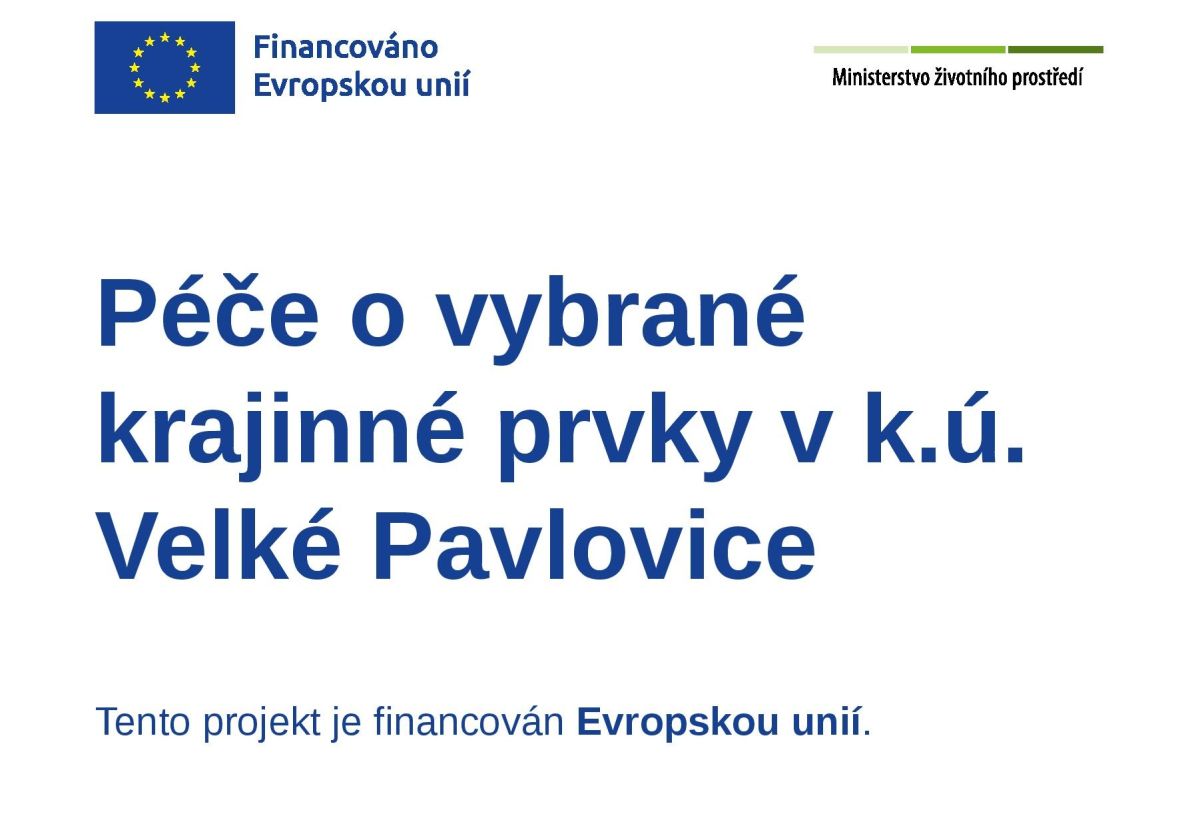 Město Velké Pavlovice získalo dotaci ve výši 762.810 Kč