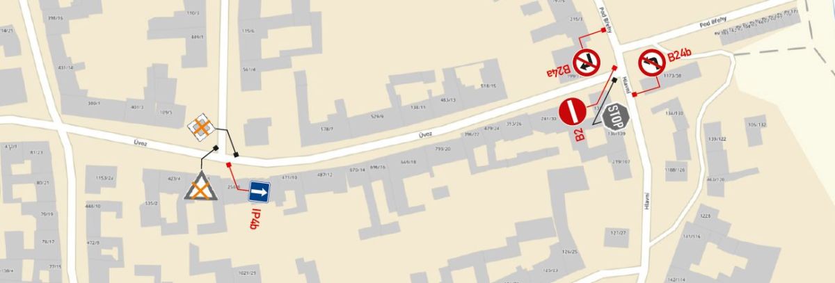 Na ulici Úvoz bude jednosměrka, prozatím ve zkušebním provozu