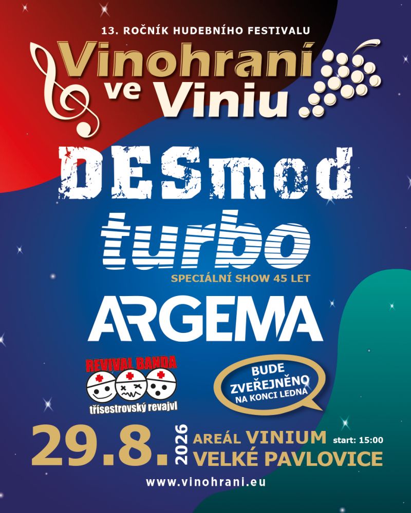 13. ročník hudebního festivalu VINOHRANÍ VE VINIU