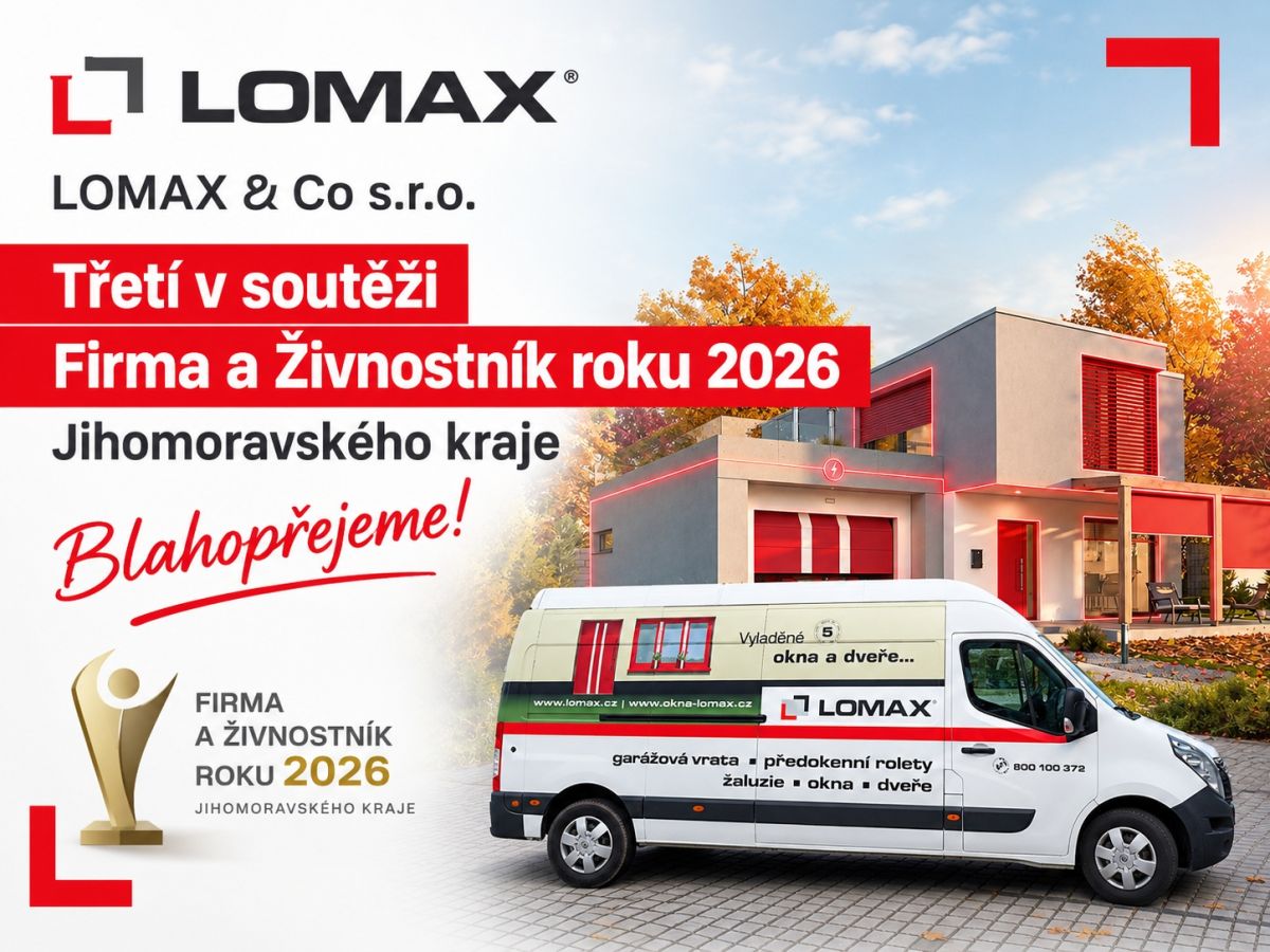 Firma LOMAX & Co, s.r.o. obsadila třetí místo v soutěži Firma roku 2026 Jihomoravského kraje