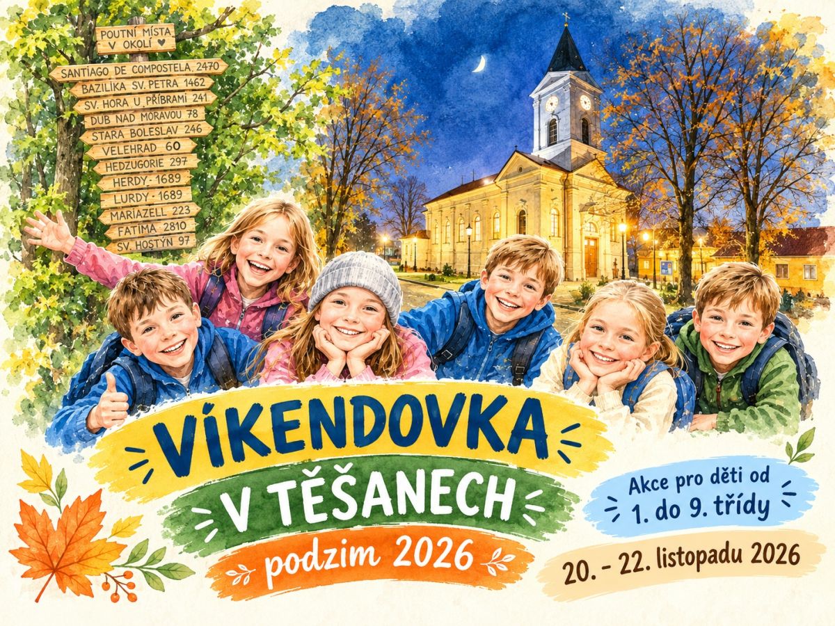 Farnost zve děti na oblíbenou přespávačku - VÍKENDOVKA V TĚŠANECH - podzim 2026