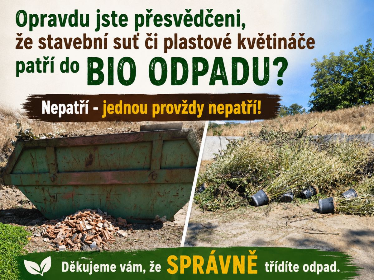 Děkujeme, vážení občané, že SPRÁVNĚ třídíte odpad...