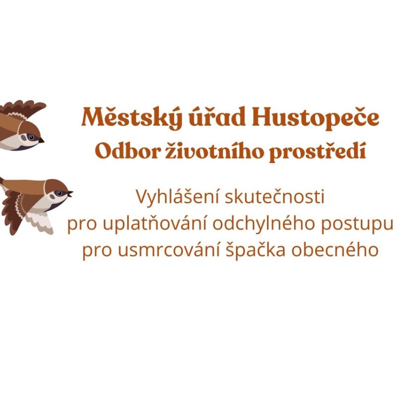 Zprávy z MěÚ Hustopeče - Odbor životního prostředí - usmrcování špačka obecného