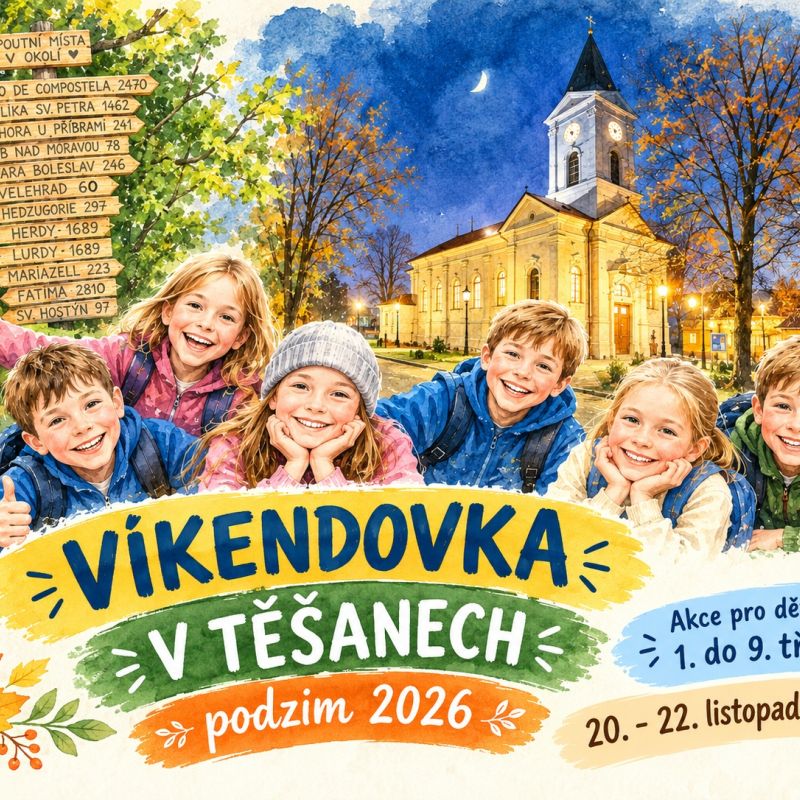 Farnost zve děti na oblíbenou přespávačku - VÍKENDOVKA V TĚŠANECH - podzim 2026