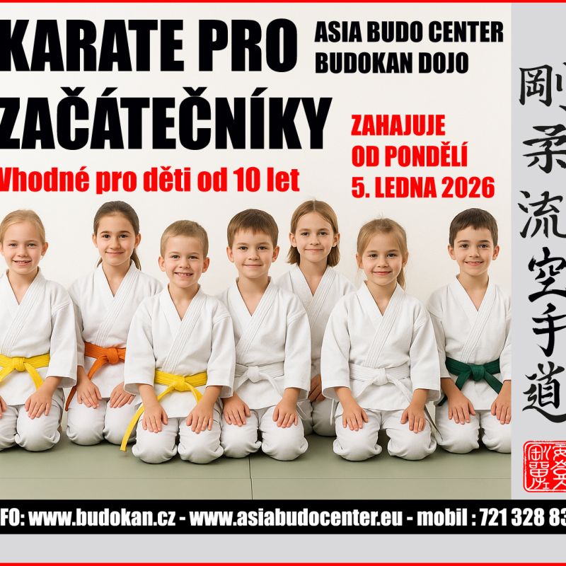 S novým rokem nový kroužek pro děti - KARATE s Asia Budo Center