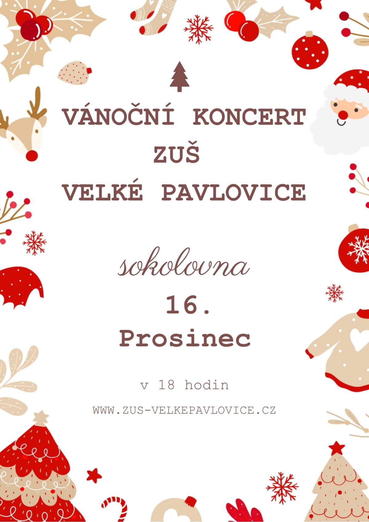 VÁNOČNÍ KONCERT Základní umělecké školy Velké Pavlovice