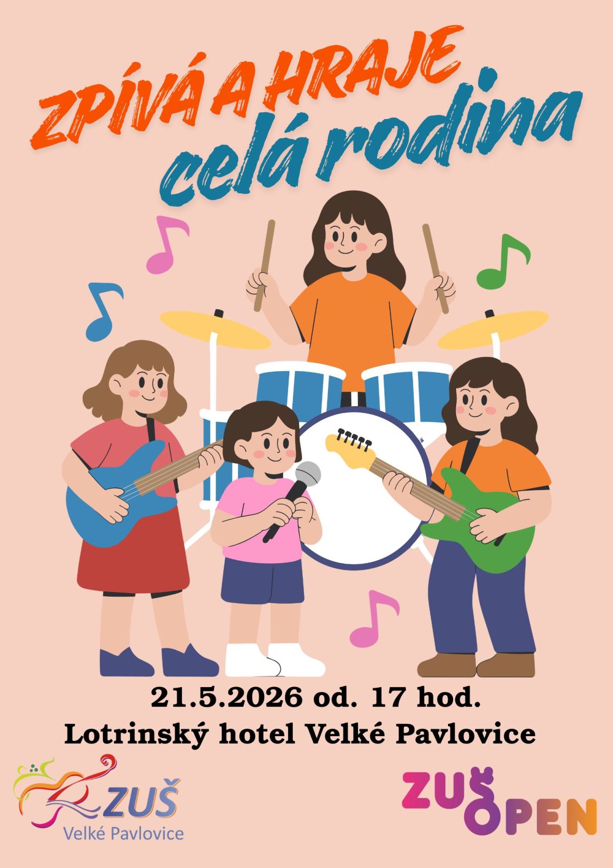 Zpívá a hraje celá rodina * Koncert ZUŠ Velké Pavlovice