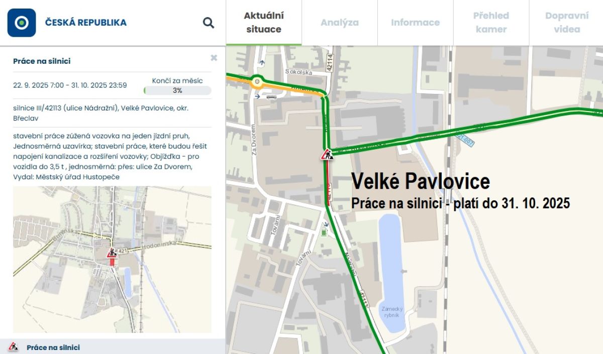 Musíme to opravit! Semafory ze tří stran až do konce října