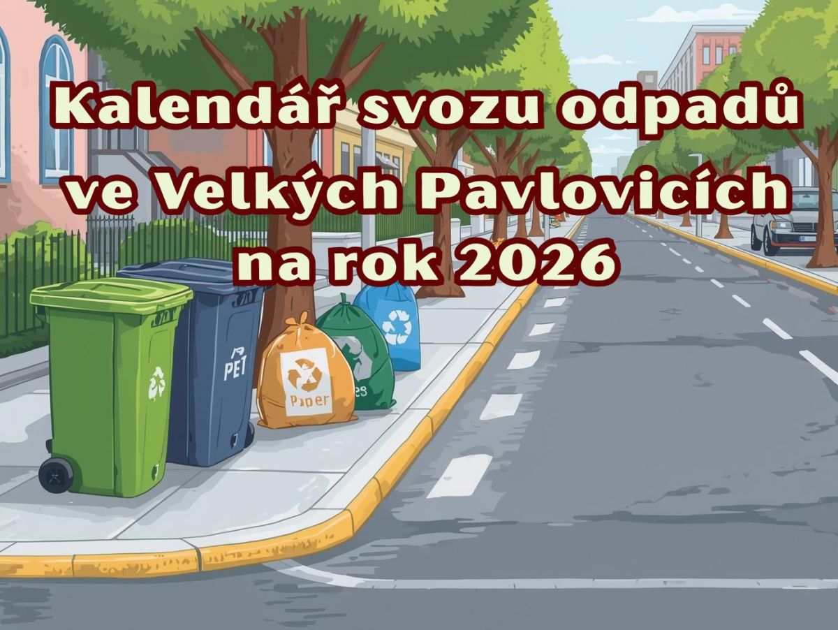 Kalendář svozu odpadů na rok 2026, hledejte jej ve schránce