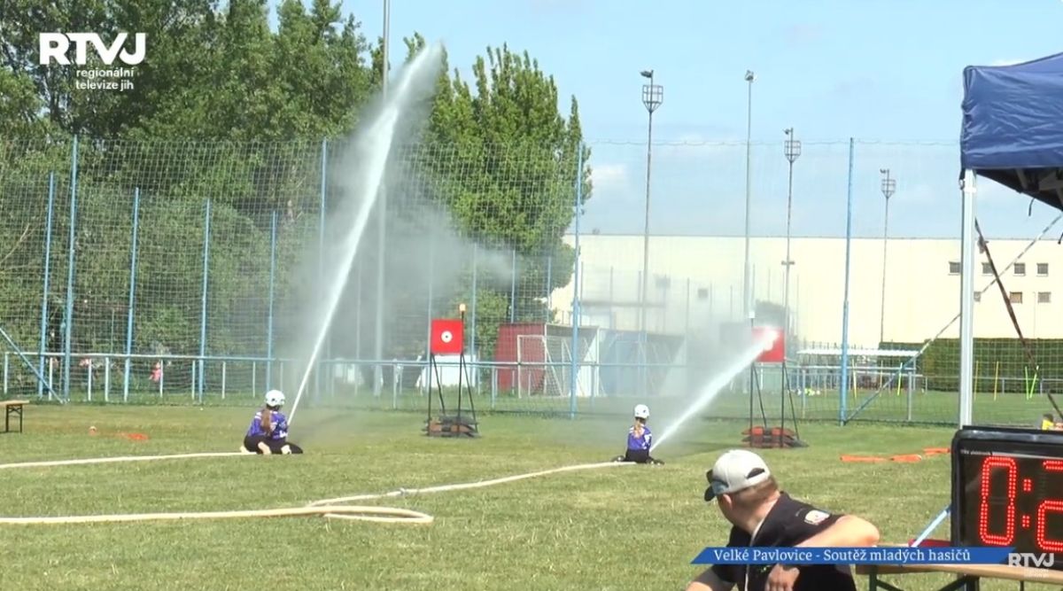 Reportáž RTV Jih - Mladí hasiči z SDH Velké Pavlovice zabodovali v Lize mladých hasičů