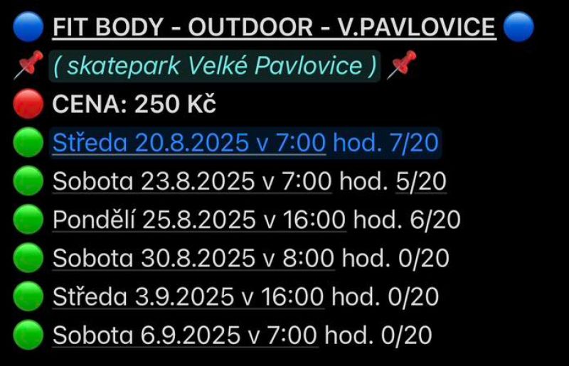 FIT-BODY OUTDOOR VIII. - kruháč pod širákem s trenérem Michalem Jančíkem